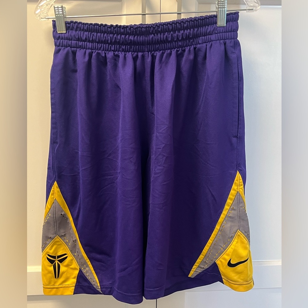 Nike Kobe Purple & Gold Dri Fit Basketball Shorts